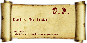 Dudik Melinda névjegykártya
