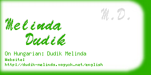 melinda dudik business card